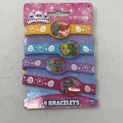 Hatchimals Charm Bracelets Set of 4 Multicolor Kids rubber Jewelry