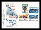 Dr Jim Stamps Montserrat Fdc Inaugural Flight St Kitts Nevis Montserrat 1983 4V