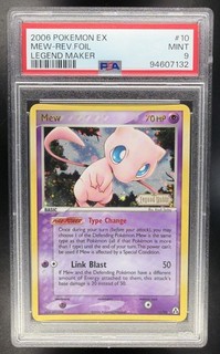 Mew 2006 Pokemon EX Legend Maker Reverse Holo Foil Stamp PSA 9 Mint Stamped DT