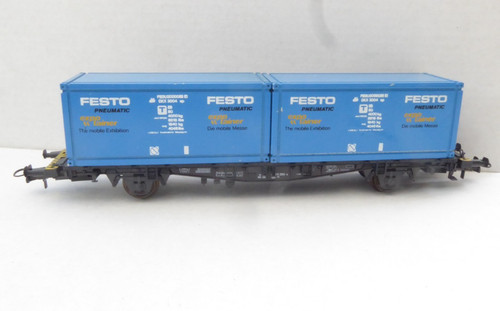 Containerwagen H0 - Festo -  Roco H0 1:87       -  ohne  OVP # 0191 | Condition: Gebraucht