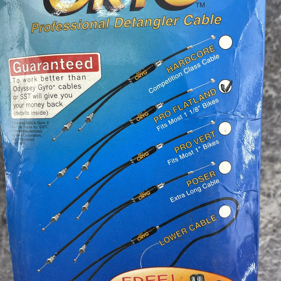 Cable de freno superior negro SST ORYG PRO FLATLAND BMX giroscopio desenredador NOS Foto 2 de 4