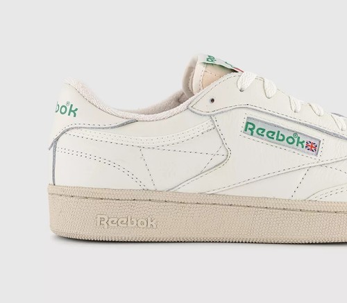 Reebok Club C 1985 Tv Trainers Chalk Paper White Green NEW - Picture 4 of 5