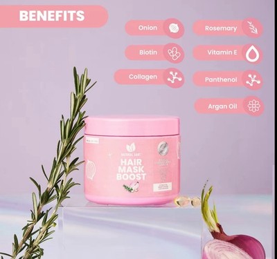 Natural Sant |Hair Mask Boost with Onion extract for long and strong hair 10.1oz