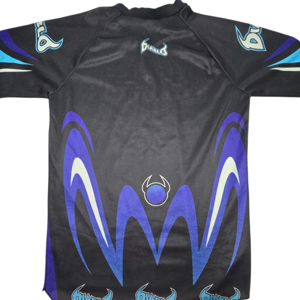 Camiseta deportiva tribal vintage de los 90 Diablo Paintball Motor Cross Racing Y2K para hombre talla única Foto 2 de 4