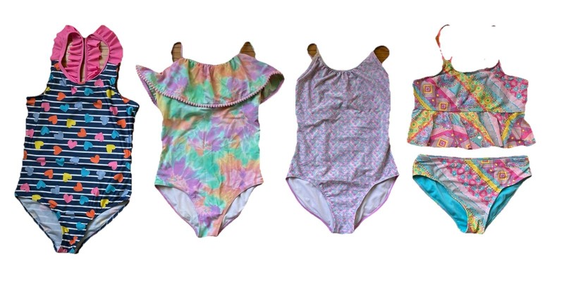LOT of 4 girls swimsuits size 12 years