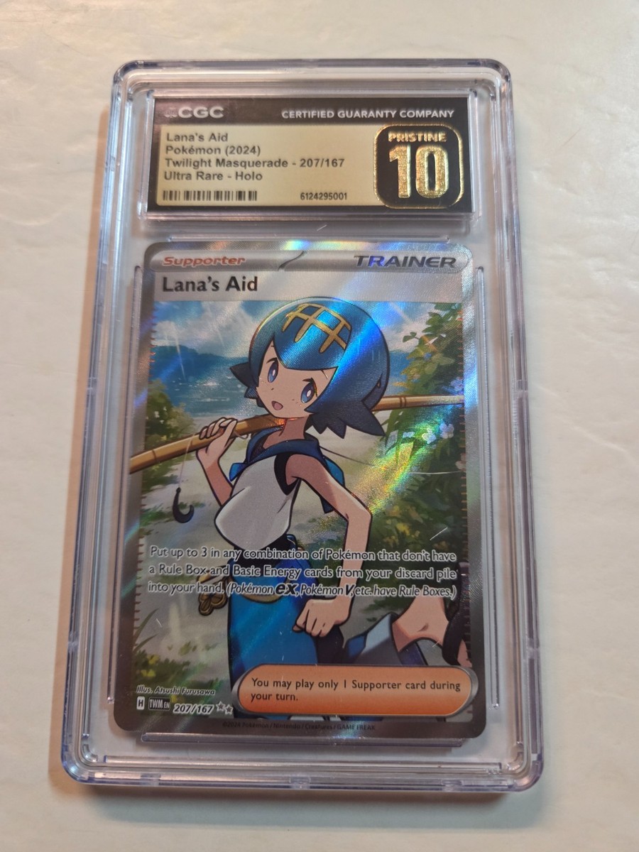 Pokémon Lana's Aid 207/167 Sv06: Twilight Masquerade Holo Graded