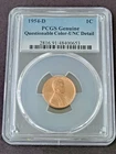1954D Lincoln Wheat Cent PCGS Graded Uncirculated - Details *Possible Error*