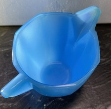 Akro Agate Tea Set Large Light Blue Teapot Octagonal