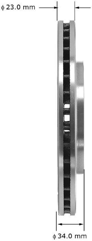 Rotor de freno de disco Bendix PRT1586 BENDIX para 90-97 Acura Honda Accord CL Foto 3 de 4