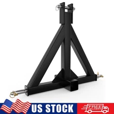 3 Point 2" Hitch Receiver Trailer Category 1 Tractor Tow Drawbar Adapter Steel