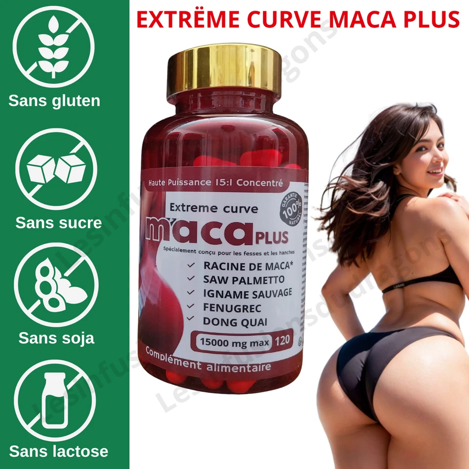 💥 Extreme Curve Maca Plus 15000mg - Curved Buttocks & Hips - 120 Capsules - Image 2 of 4