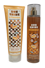 2 NEW Bath  Body Works Sunshine Mimosa Body Cream  Body Mist, 8 oz