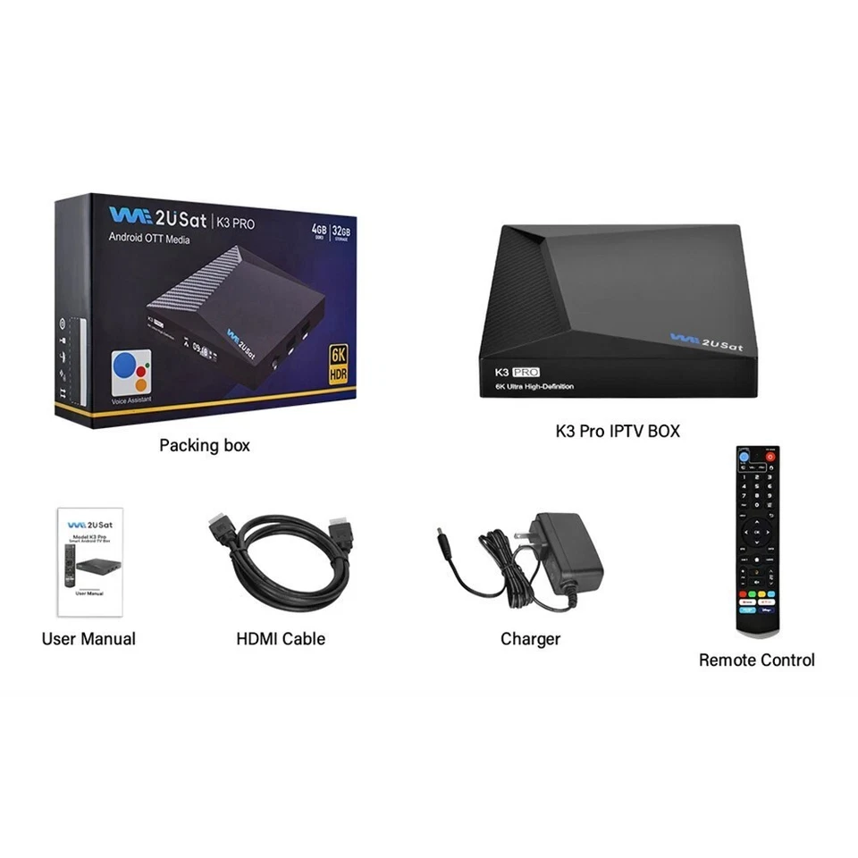 US K3 Pro 6K Super Clear Smart TV Box WiFi6 Live TV Player Bluetooth Sprachassit - Bild 3 von 4