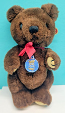 Dakin Theodore Teddy Bear jointed Dark Brown Plush Doll Korea Vintage 1981