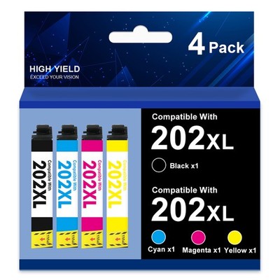 202 XL Ink Cartridges for Epson 202XL Workforce WF-2860 Expression Home XP-5100