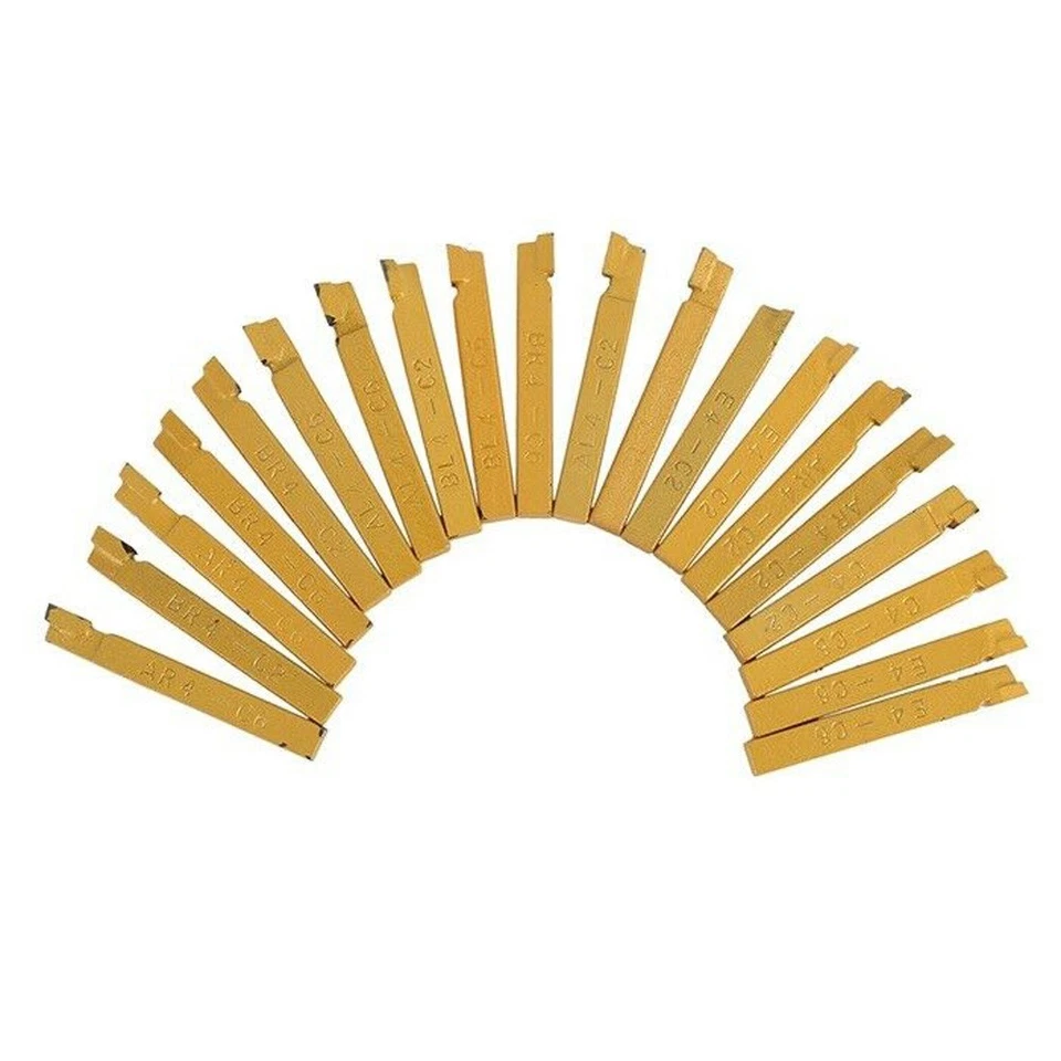 Carbide Gold 1/4 Metal Lathe Tooling Carbide Tip Tipped Cutter Drill Bit Kit - Image 4 of 4