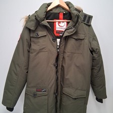 Canada Weather Gear Youth Parka Winter Coat Sz XL 18-20 Green Hood Insulated WP