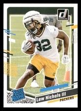 2023 Donruss #335 Lew Nichols III RC Green Bay Packers