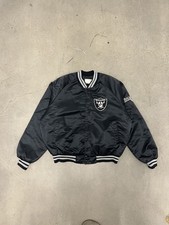 Vintage Chalk Line Black Las Vegas Raiders Satin Jacket MENS XL Football NFL