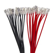 Rrina 30Pcs Female Spade Crimp Terminal with Insulating Sleeve Quick Connecto...