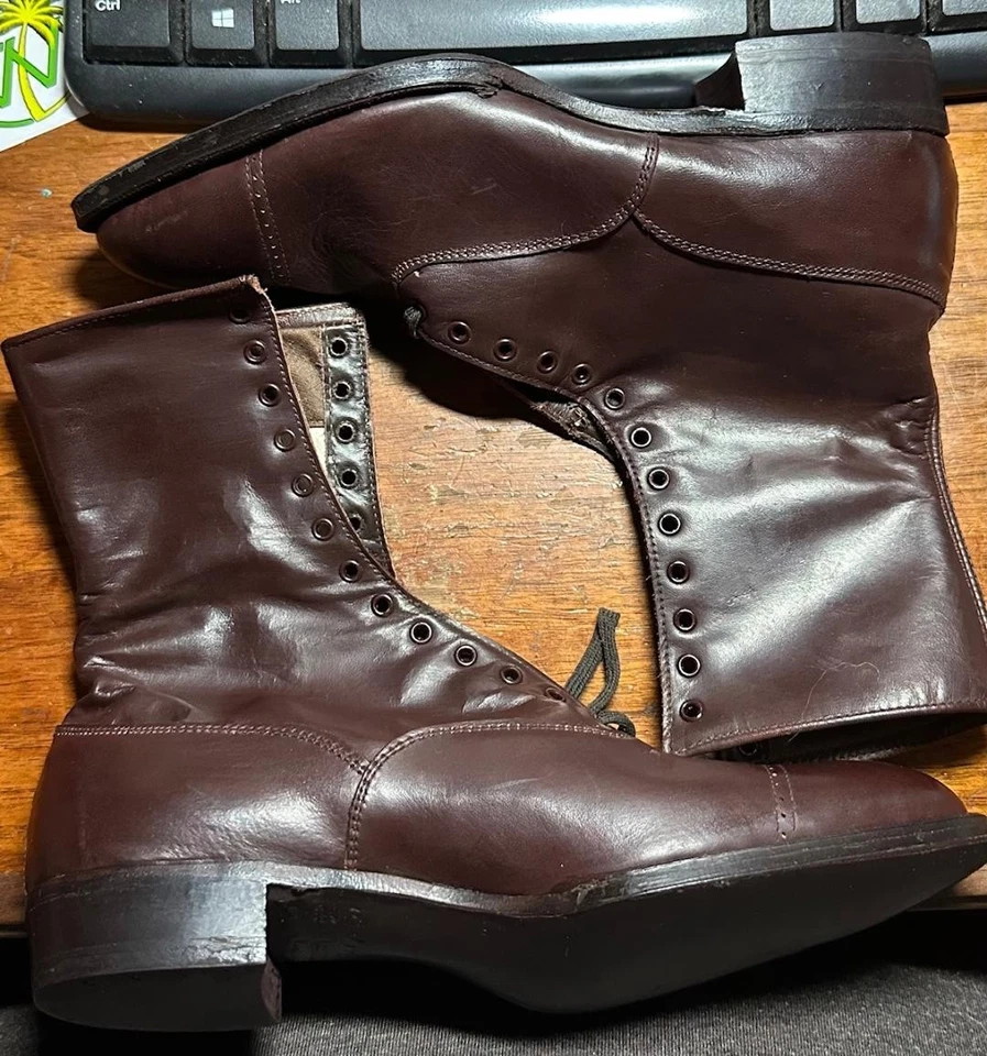 Antique Godman New Old Stock Edwardian Victorian Lace Up Brown Side Button Boots - Image 3 of 4