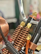 BRASS DICE 2 DNA SPRINGER HUGE spring top nuts  hardbody paughco moto 1/2"-20