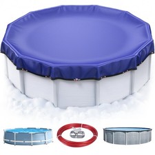 UIRWAY 24FT Winter Pool Cover 2025 Upgrade 185GSM Heavy-Duty PE Above Ground