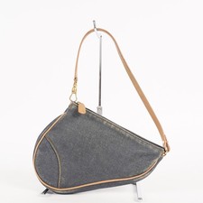 Christian Dior Trotter mini borsa da sella blu denim 02A115548405