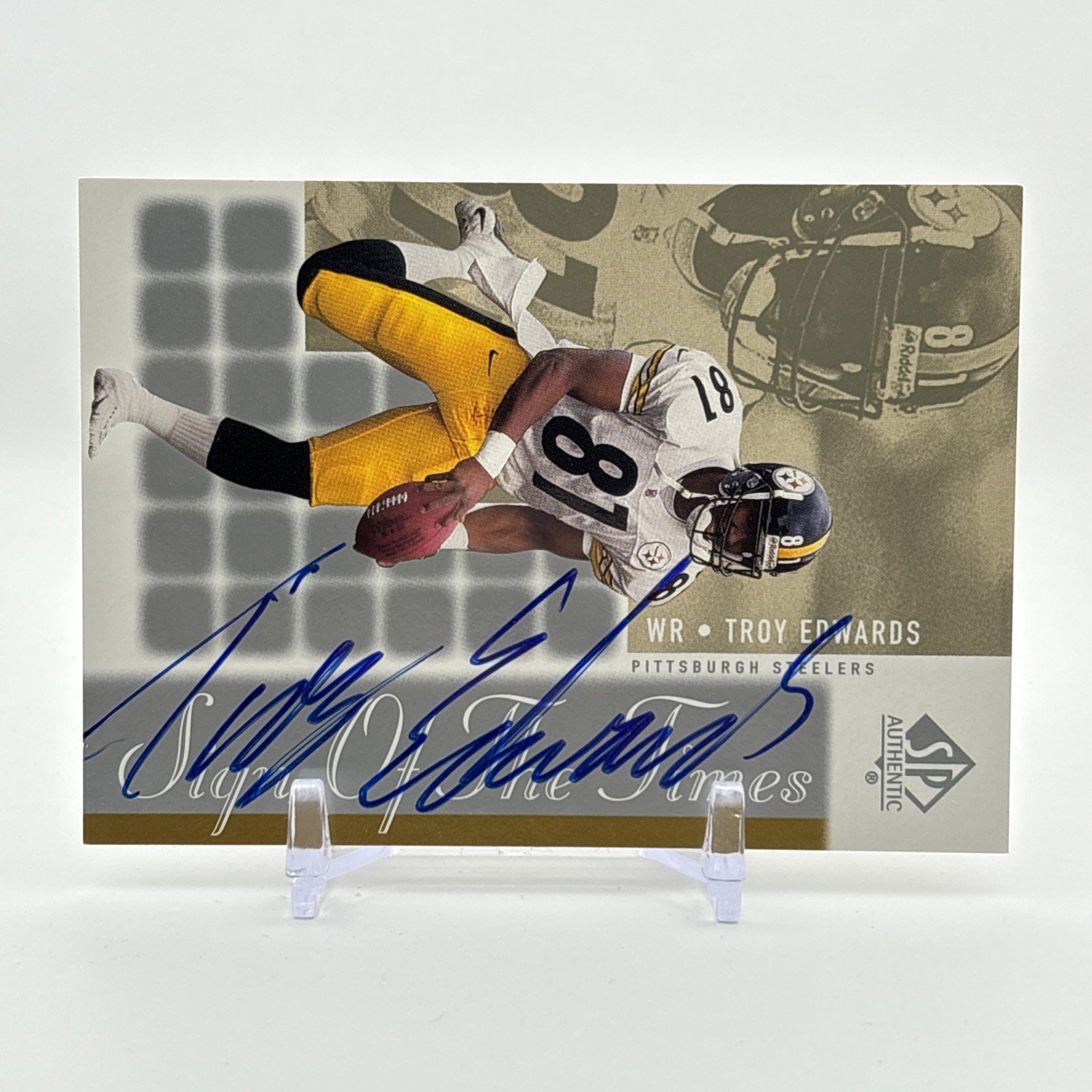 2000 SP Authentic Sign of the Times Troy Edwards #TE Auto