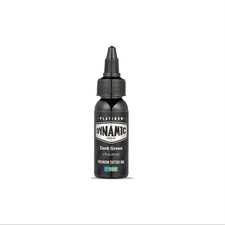 Dynamic Color Platinum Dark Green Tattoo Ink, Made in Spain, 1 oz Sterilize...