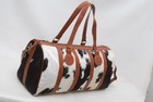 100% Natural COWHIDE Duffel Bag Hair On Leather TRAVEL Bag Luggage Bag SA-1703 — photo 4