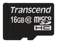 Transcend TS16GUSDC10 16GB MicroSDHC Class 10 NAND 90MB/s Black microSDXC/SDHC