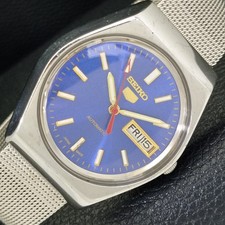 AUTOMATIC VINTAGE SEIKO 5 JAPAN 6309A MENS BLUE COLOR DIAL WATCH a702622-1