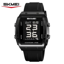 SKMEI Men Square Watch Electronic Watch Outdoor Stopwatch Boy Girl Digital Watch