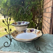 Sonoma Villa Home Interior Fruit Collection Serving Dish Chips And Dip Vintage