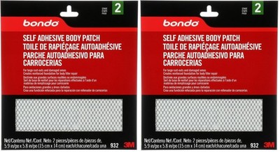 Bondo Self-Adhesive Body Patch, for Large Pack (Pack of 2), Metallic