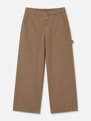 EX M*S Mokka Cotton Rich Carpenter gerades Bein Hose Größen 8-12