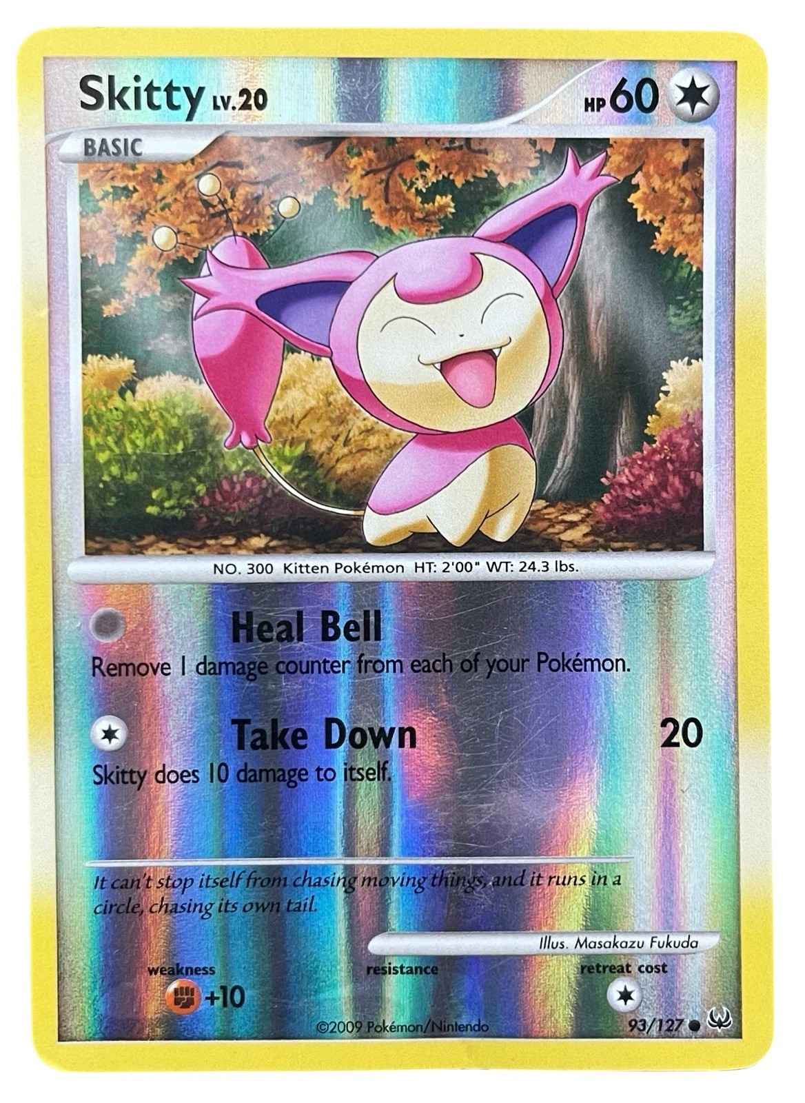 Skitty 93/127 – Platinum – Lightly Played Reverse Holo Pokémon
