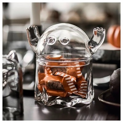 IKEA KUSTFYR Bowl With Lid, Ghost Clear Glass, 5