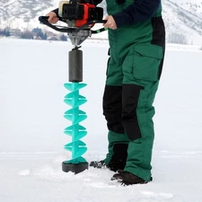 Ice Fishing Auger 75cm Nylon Drill Bit Blue Heavy Duty Winter Fishing