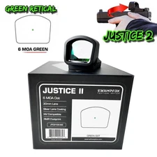 Swampfox JusticeII 6MOA Red/Green Dot Sight Full Size Reflex Sight RMR Footprint