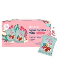 Amara Organic Smoothie Melts Mixed Red Berries Toddler Snacks 20 Count 4.2oz