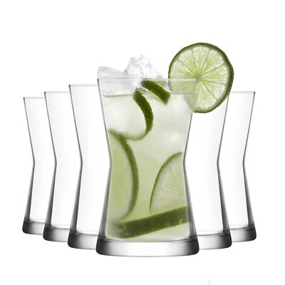LAV 6X Derin Highball Gläsern Wassersaft-Cocktail-Tumbler 350ml