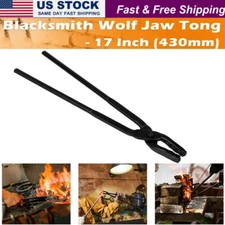 17 inch Blacksmith Tongs Wolf Jaw Blacksmithing Tongs For Beginner 430mm