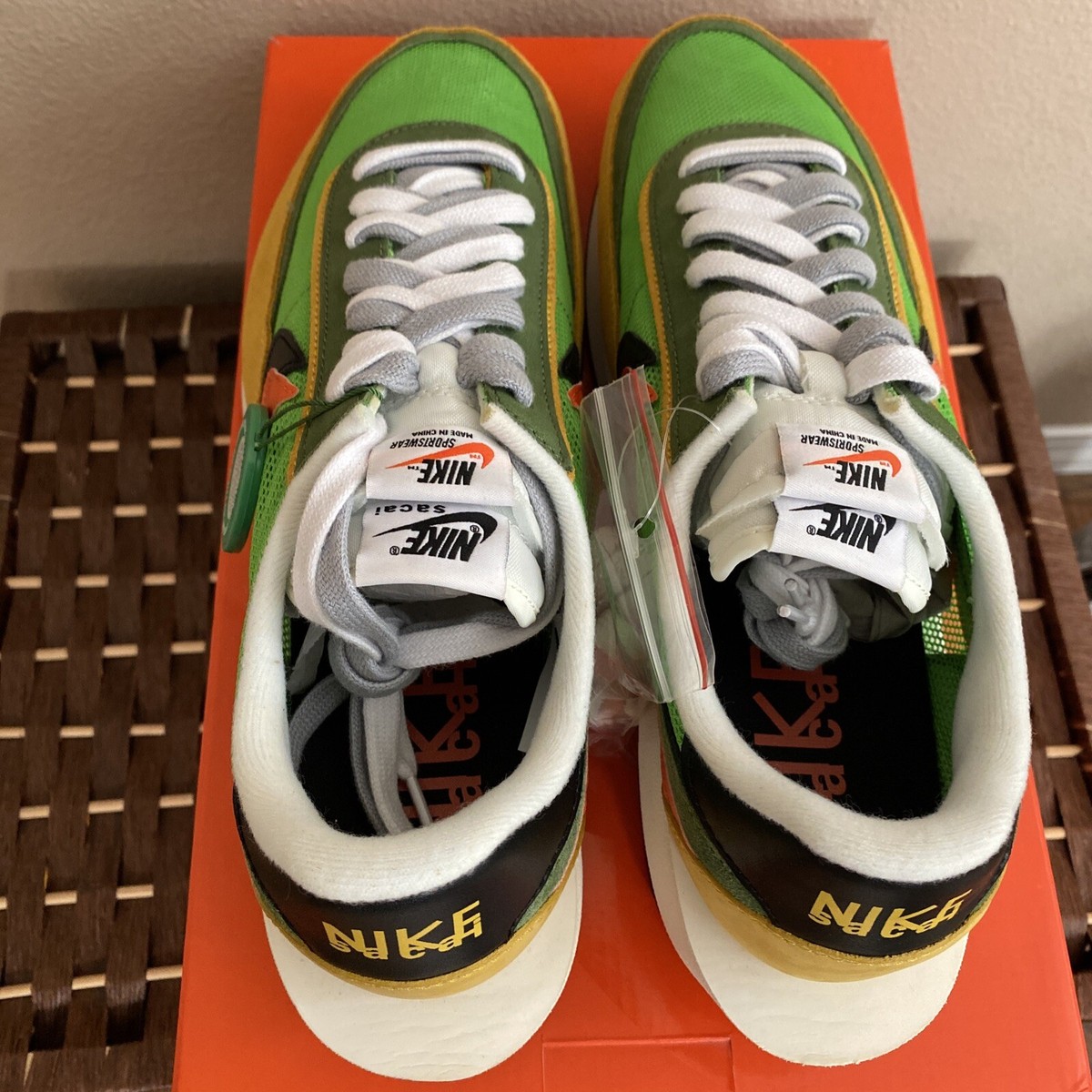 Nike LD waffle sacai green multi size 12 new | eBay