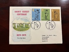 United Kingdom 1973 - County Cricket FDC stamps set Philatelic Bureau Edinburgh