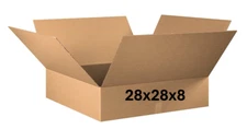 28" x 28" x 8" CARDBOARD BOX - 200 lb - SINGLE BOX