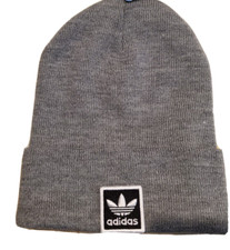 Adidas Originals Beanie Heather Gray Hat Logo Unisex One Size - NWT 1778-79