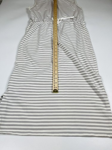 Merona Woman’s Striped Sleeveless Maxi Dress Drawstring Waist Nautical Beachy SM - Picture 7 of 7