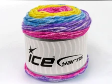 2-Skein Lot Cakes Splash Yarn Medium Acrylic 2x140g/225m Rainbow